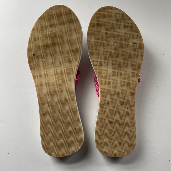 Coldwater Creek fushia/white floral sandals Sz 8 - Picture 4 of 4